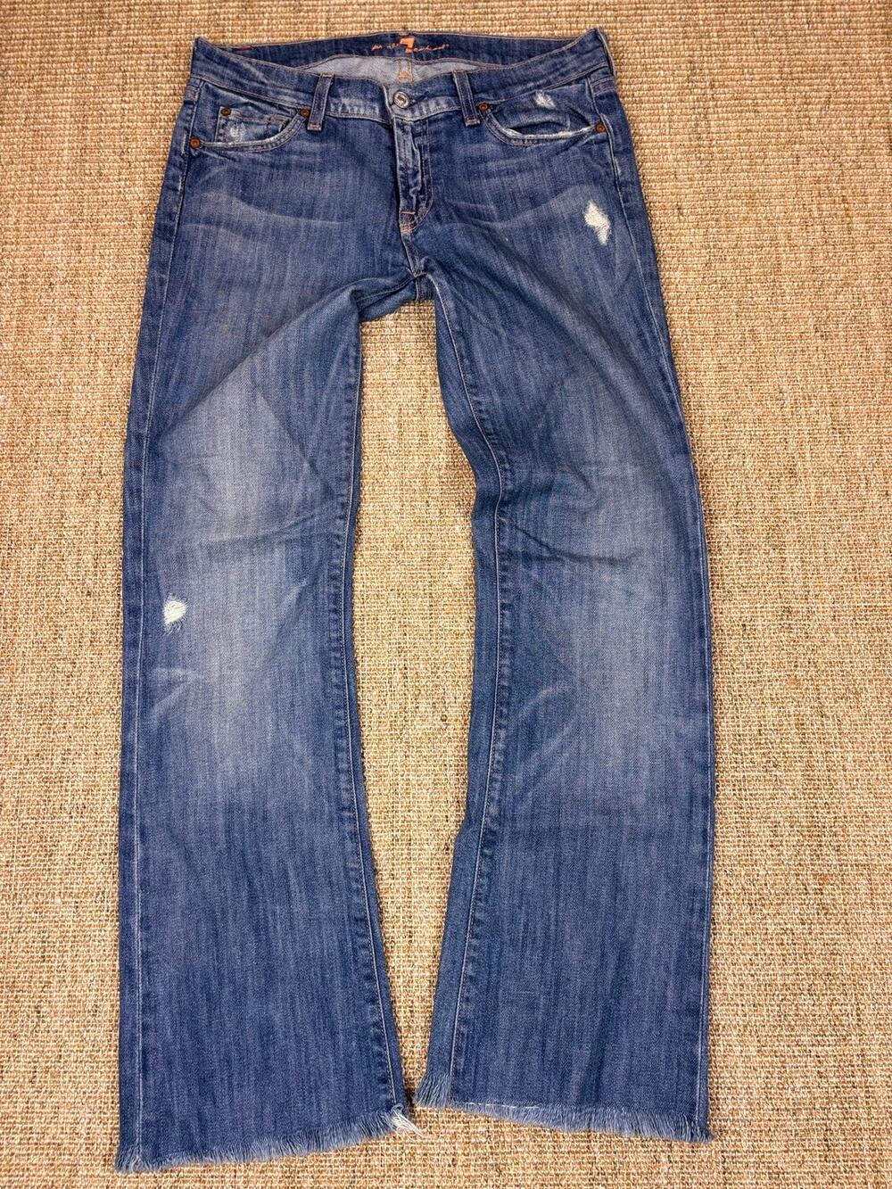 👖 7 For All Mankind Jeans | 30 | Distressed Denim | Y2K